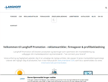 Tablet Screenshot of langhoff.dk